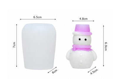 Molde silicona muñeco de nieve  sombrero