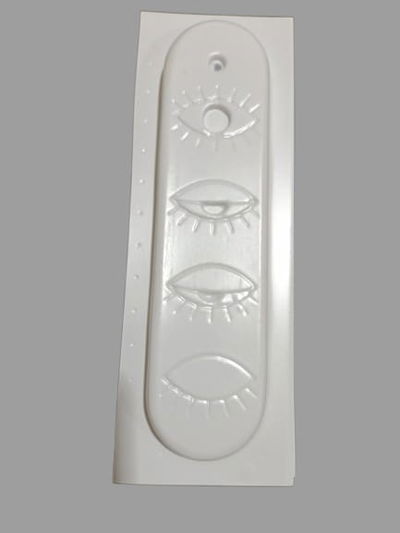 Molde termoformado porta sahumerios ojos 2 cemento resina yeso 