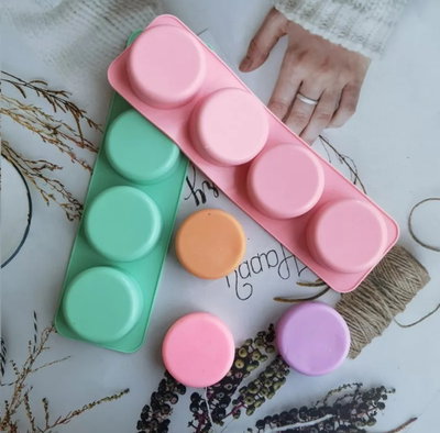 Molde de silicona jabones redondo– jabones Velas, Cemento, Resina y Yeso