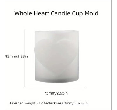 Molde de Silicona contenedor corazon  3275 para Cemento, Yeso y Resina –  Artesanal