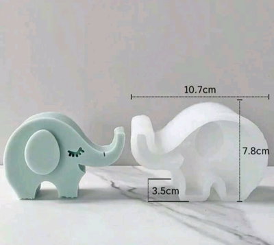 Molde de silicona elefante Velas, Cemento, Resina y Yeso