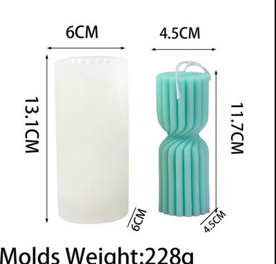 Molde de silicona rayas  Velas, Cemento, Resina y Yeso