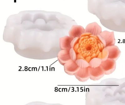 Molde de Silicona flor 22C8 para Cemento, Yeso y Resina –  velas