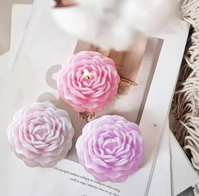 Molde de Silicona peonia para Cemento, Yeso y Resina –  velas