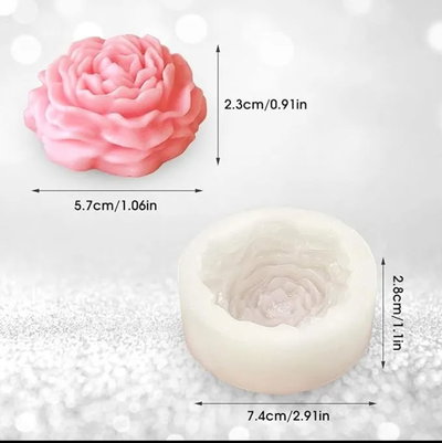 Molde de Silicona peonia para Cemento, Yeso y Resina –  velas