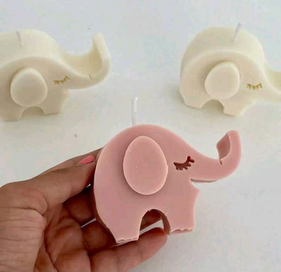 Molde de silicona elefante Velas, Cemento, Resina y Yeso