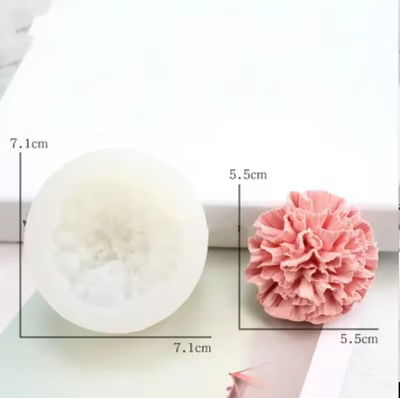 Molde de Silicona peonia 2 para  velas , Cemento, Yeso y Resina –  velas