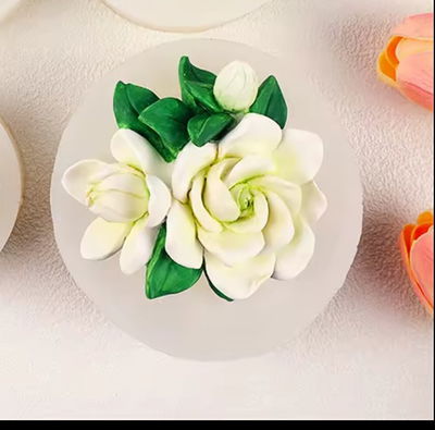 Molde de silicona gardenia grande   Cemento, Resina y Yeso, velas