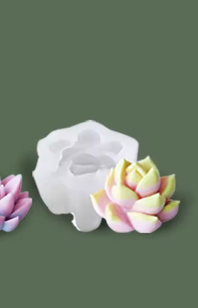 Molde de Silicona suculenta XL  01M5 velas ,Cemento, Yeso y Resina –  velas