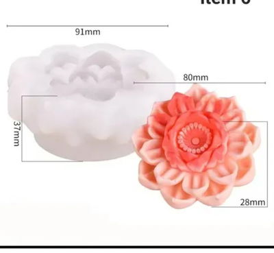 Molde de Silicona flor 22B8 para Cemento, Yeso y Resina –  velas