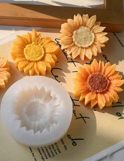 Molde de Silicona girasol 1U5 para Cemento, Yeso y Resina –  velas