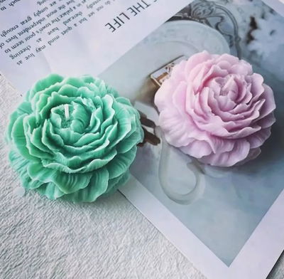 Molde de Silicona peonia xl J002 para Cemento, Yeso y Resina – velas
