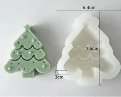 Molde de silicona pino navidad Velas, Cemento, Resina y Yeso