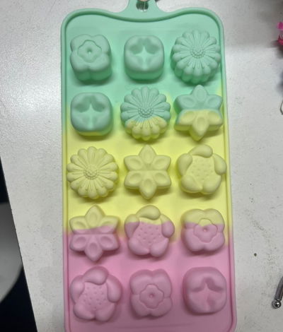 Molde de silicona florcitas jabones Velas, Cemento, Resina y Yeso