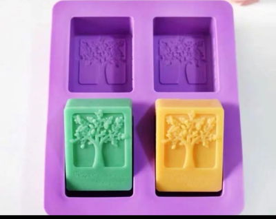 Molde de silicona flores jabon 3 abones Velas, Cemento, Resina y Yeso