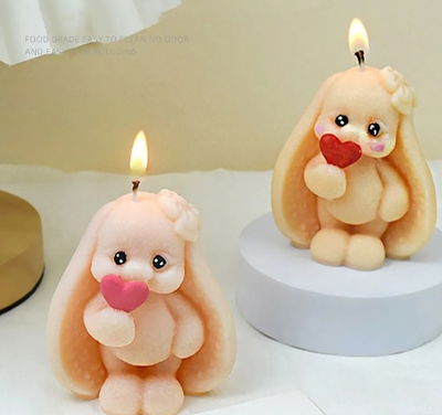 Molde de silicona conejo 25O3 jabones Velas, Cemento, Resina y Yeso