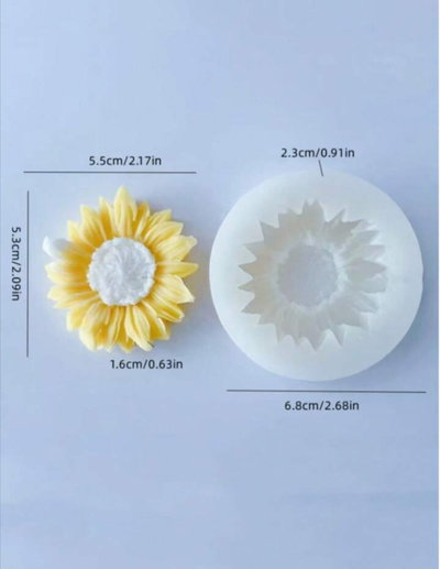 Molde de Silicona girasol 1U5 para Cemento, Yeso y Resina – velas