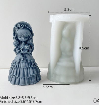 Molde de silicona nena 25B2 jabones Velas, Cemento, Resina y Yeso