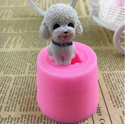 Molde de silicona cachorro  25E3 jabones Velas, Cemento, Resina y Yeso