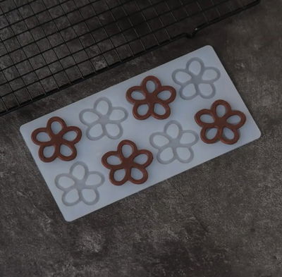 Molde de silicona flor bordes – Chocolate, Resina y Yeso