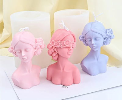 Molde de silicona mujer 5f10 l Velas, Cemento, Resina y Yeso
