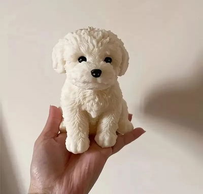 Molde de silicona perro caniche xxl Velas, Cemento, Resina y Yeso