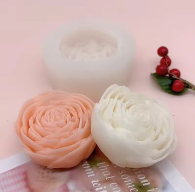 Molde de Silicona  rosas  23R8 para Cemento, Yeso y Resina –  velas