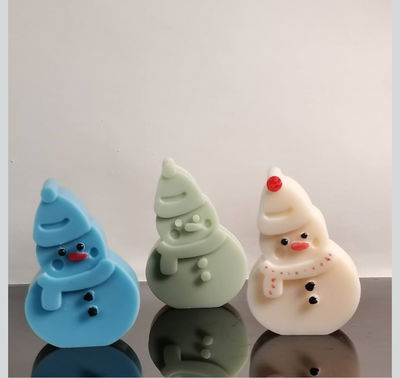 Molde de Silicona muñeco nieve para Cemento, Yeso y Resina –  velas