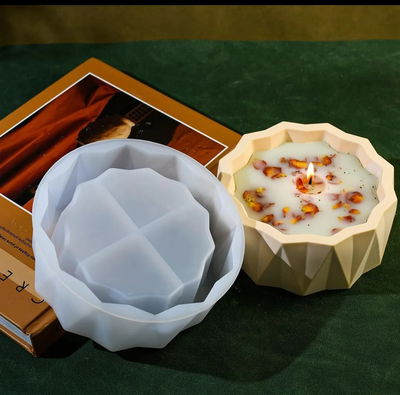 Molde de silicona maceta contenedor xl Velas, Cemento, Resina y Yeso