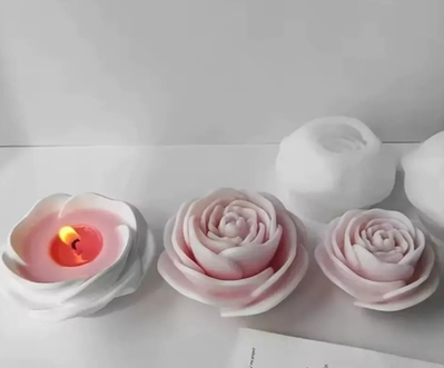 Molde de Silicona Flor rosa  chica