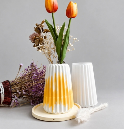 Molde de Silicona florero con rayas 