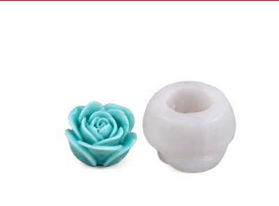 Molde de Silicona Flor rosa abierta chica
