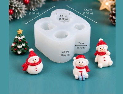 Molde silicona muñecos navidad 
