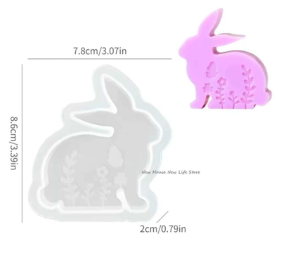 Molde silicona conejo sentado