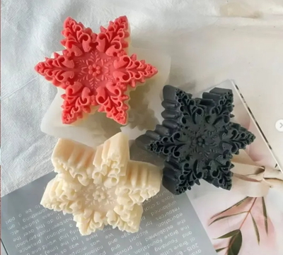 Molde silicona cooo de nieve estrella