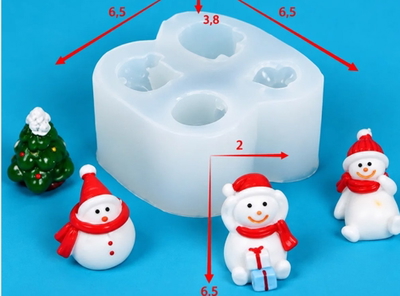 Molde silicona muñecos navidad 