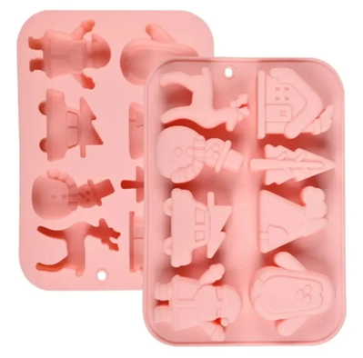 Molde de silicona placa navidad figuras 