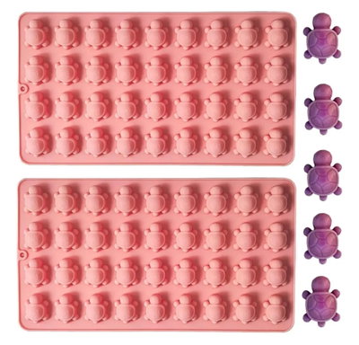 Molde de silicona placa mini tortugas