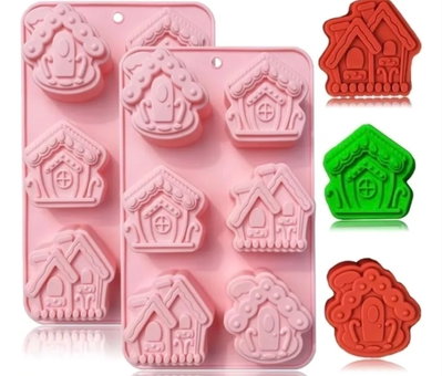 Molde silicona placa casitas 