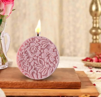 Molde de Silicona placa jabones floral 2