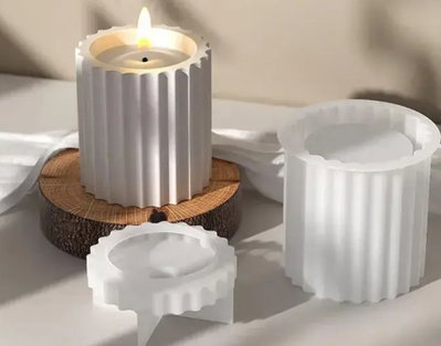 Molde de silicona contenedor con tapa rayado