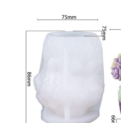 Molde de Silicona florero flores c moño 