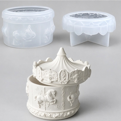 Molde de silicona alhajero carrousel