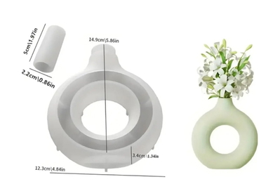 Molde de Silicona florero dona chico
