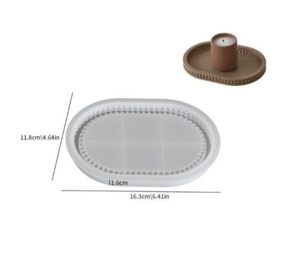Molde de Silicona bandeja ovalada perlas chica