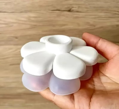 Molde silicona porta vela flor 