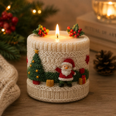 Molde de silicona vela papa Noel 