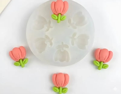 Molde silicona tulipanes x 6
