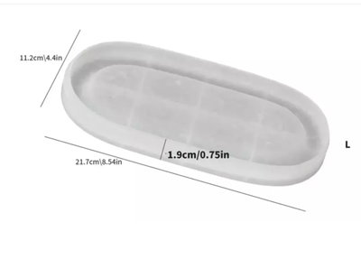Molde de Silicona bandeja ovalada con textura