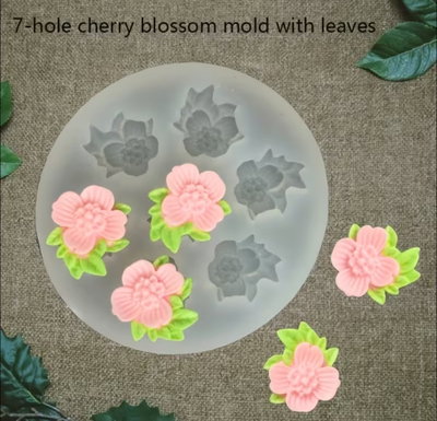 Molde silicona florcitas  x 6